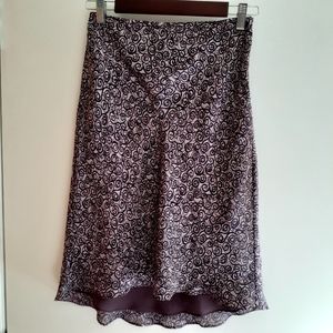 ANN TAYLOR LOFT Asymmetrical Purple Midi Skirt